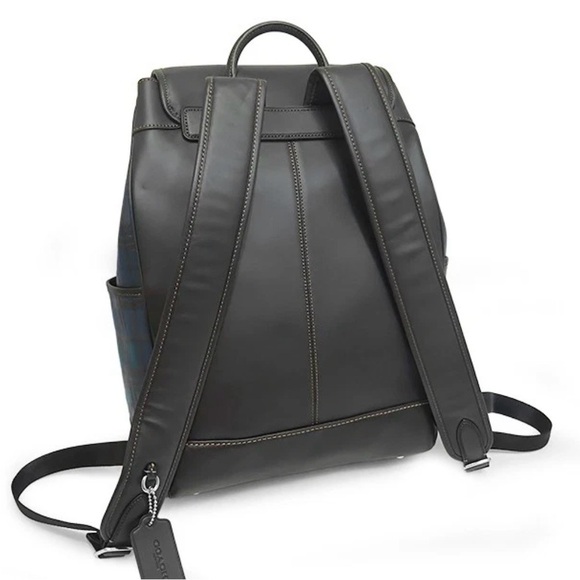 Authentic Coach leather plaid embossed backpack. New, never used. - Picture 6 of 13